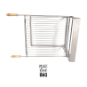 Support grille  barbecue charbon encastrable avec grille en acier inoxydable pour cheminée ou barbecue extérieur en pierre