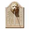 Cadran solaire vertical en pierre - motif Lion