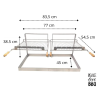 ▷  Barbecue encastrable Grille et support Vesta pour cheminée ou barbecue Grand Modèle Double au meilleur prix -  Barbecue