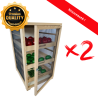 ▷  Lot de 2 garde-mangers légumiers fruitiers moyen modèle (12 tiroirs bois inclus) au meilleur prix -  _Garde manger