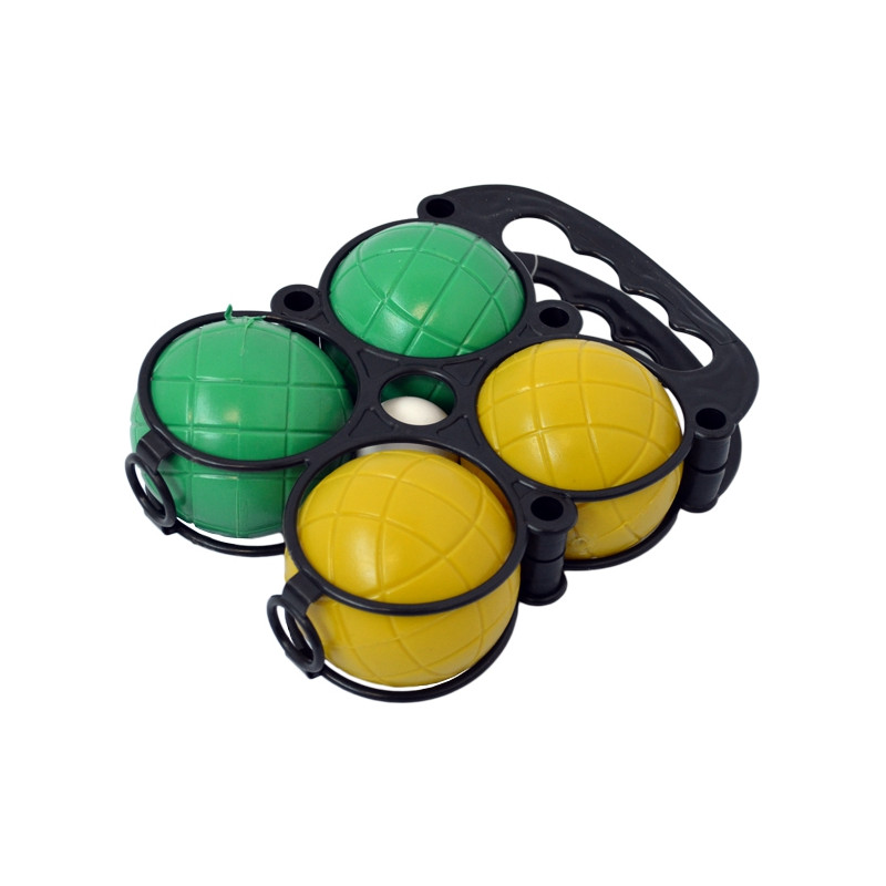 Set de 4 boules de pétanque et cochonnet en plastique