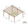 Pergola bois MARSELLA 600x500cm MADERLAND