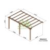 Pergola bois adossée LLORET 510x300cm MADERLAND