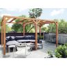 Pergola Bois Rectangulaire 600x400cm Naturel MADERLAND