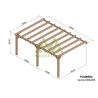 Pergola bois adossée SEVILLA 600x400cm MADERLAND