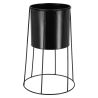 Pot de fleurs sur pied Noir 31,5x31,5x46,4 cm Esschert Design BV