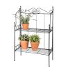 Etagère pliante métal Noir 55,5x25,5x79,5 cm Esschert Design BV