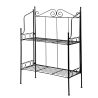 Etagère pliante métal Noir 55,5x25,5x79,5 cm Esschert Design BV
