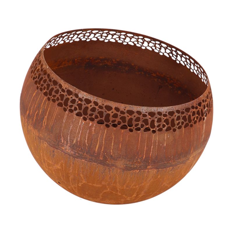Lot De 3 Mini Braseros Décoratifs - Diamètres 17cm, 20,5cm Et 25,5cm - Ambiance Chaleureuse Jardin