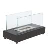 Cheminée de table rectangulaire bioéthanol Noir Esschert Design BV