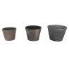 Set de 3 Pots Ronds Gris L Terre Cuite Esschert Design BV