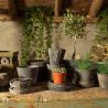 Set de 3 Pots Ronds Gris L Terre Cuite Esschert Design BV