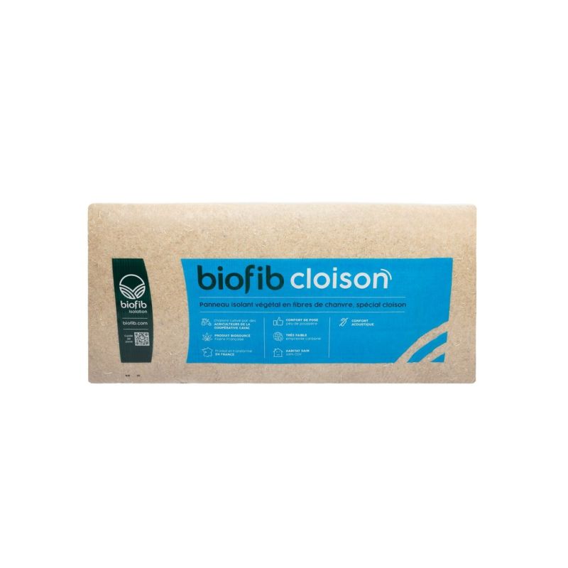 BIOFIB CHANVRE | Ep.60mm 1,25x0,6m | R1,5 au meilleur prix - Isolant ...