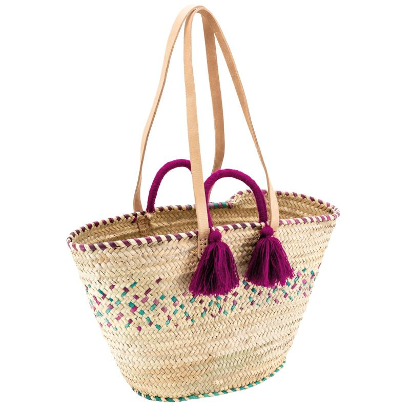 Sac en Palmier Naturel et Teinté SFA4260 Aubry Gaspard
