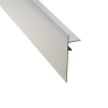 PROFILE DE FINITION CLIPSABLE - H 140 MM - L 2,40M - LAQUE GRIS ALUMINIUM JOUPLAST