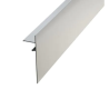 PROFILE DE FINITION CLIPSABLE - H 140 MM - L 2,40M - LAQUE GRIS ALUMINIUM JOUPLAST