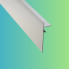 PROFILE DE FINITION CLIPSABLE - H 140 MM - L 2,40M - LAQUE GRIS ALUMINIUM JOUPLAST