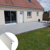 PROFILE DE FINITION CLIPSABLE - H 140 MM - L 2,40M - LAQUE GRIS ALUMINIUM JOUPLAST
