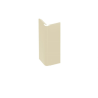 Jonction angle sortant H140 mm - Blanc Perle RAL 1013