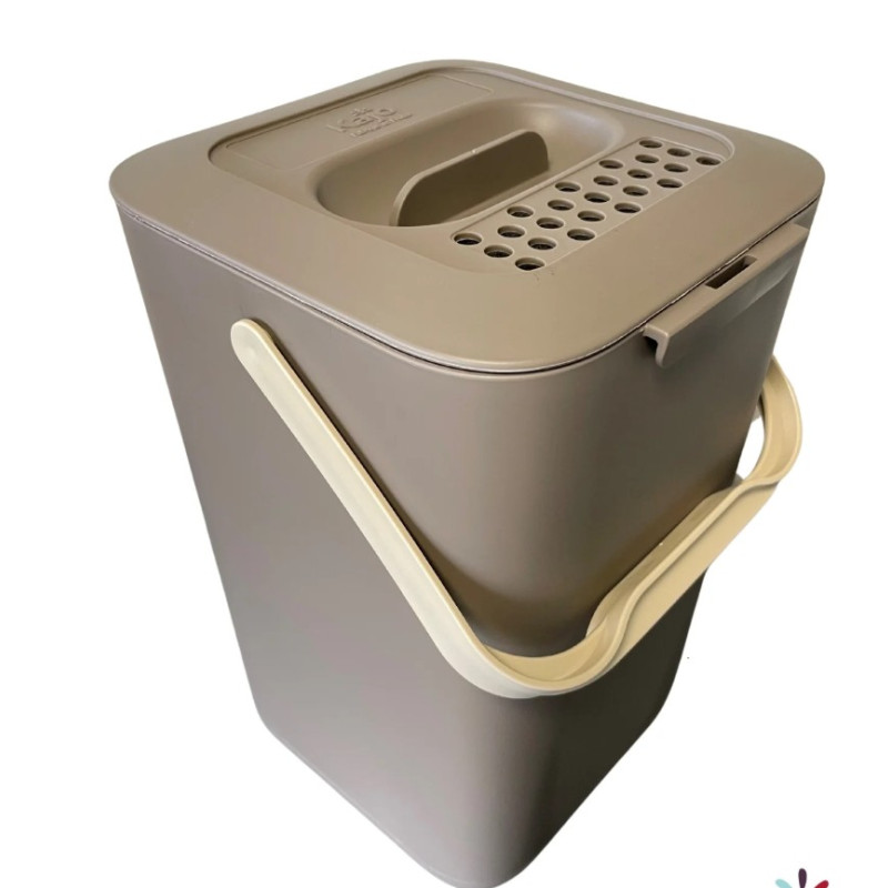 Seau à compost 7,5L Taupe/Beige MVI Industrie