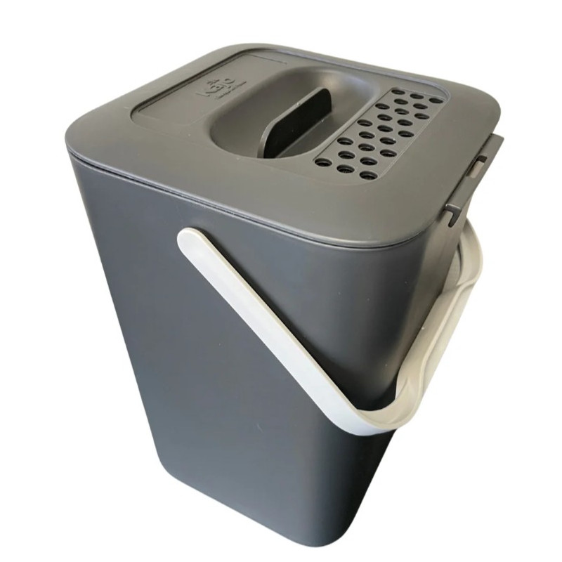 Seau à compost 7,5L Gris/Q Gris Souris MVI Industrie