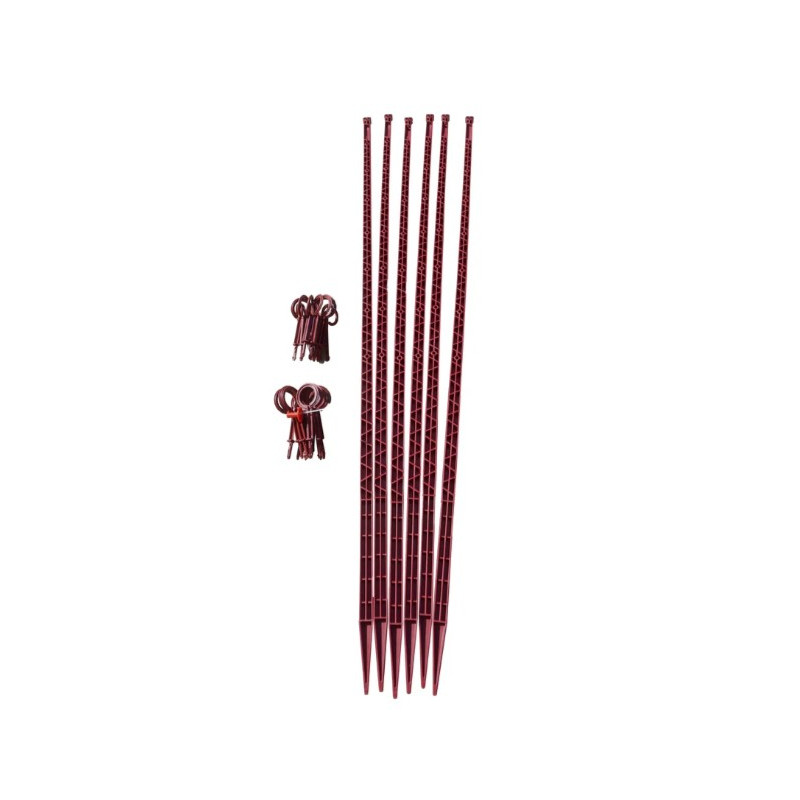 PACK 180 CERISE:
6 tuteurs 180 cm et 24 attaches