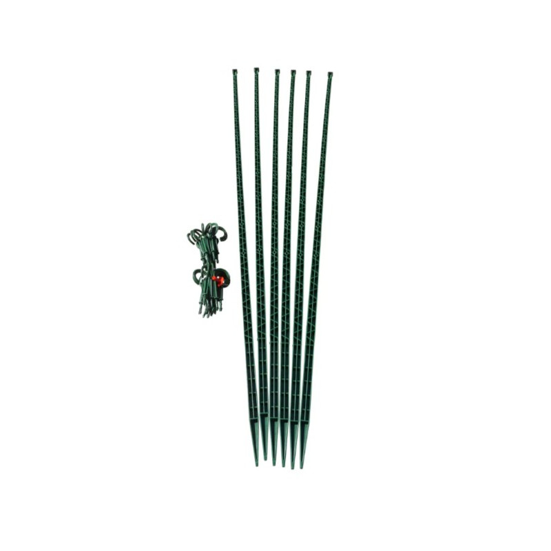PACK 150 VERT JARDIN : 6 tuteurs 150 cm et 24 attaches