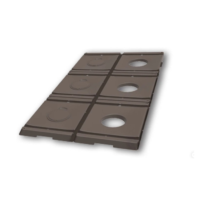 Lot de 6 Moduloplak - Paillage rigide et durable(+6 bouchons)