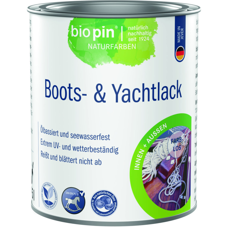 Vernis brillant pour bateaux et yachts – Incolore – 0,375 L