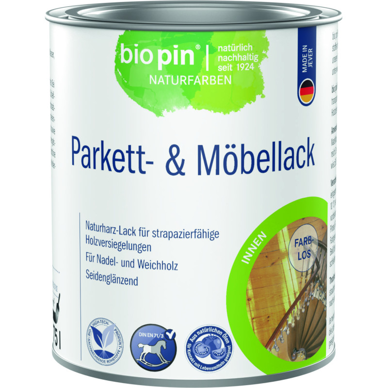 Vernis pour parquet & meubles – Incolore – 0,75 L