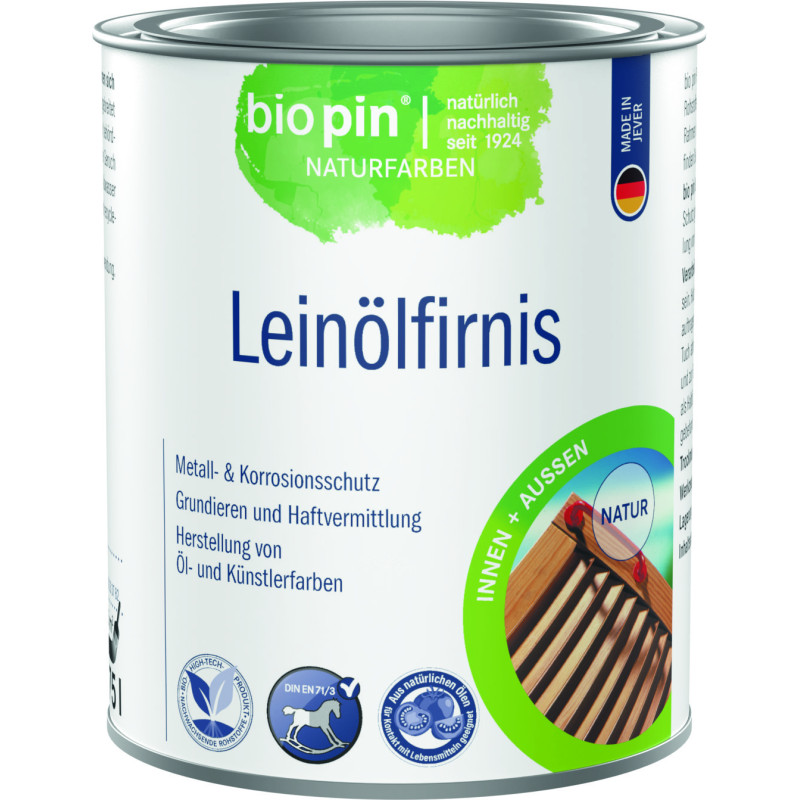 Vernis à l'huile de lin – Nature – 0,75 L