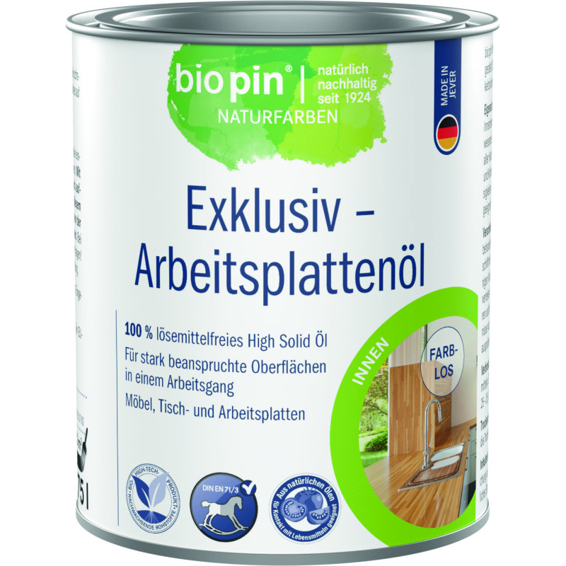 Huile pour plan de travail Exclusiv High-Solid – Incolore – 0,25 L