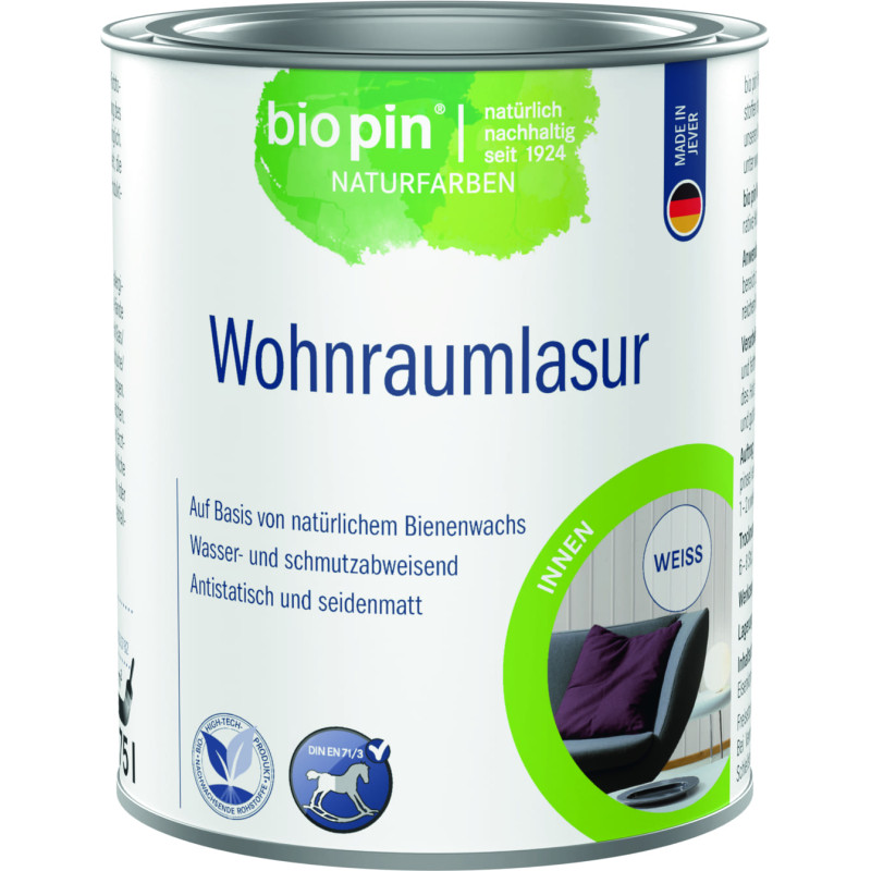 Lasure intérieur aqua blanche – Blanc – 0,75 L