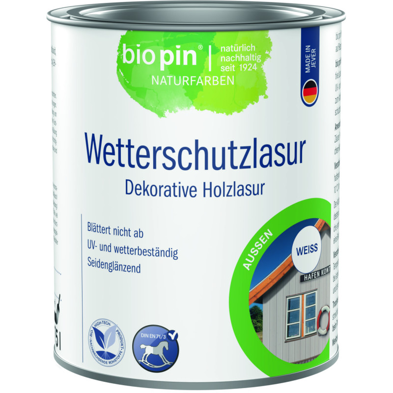 Lasure intempéries – Blanc – 0,75 L