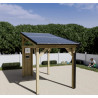 Auvent Bois Lamellé Collé Panneaux Solaires 2 KWc WATTOIT