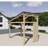 Auvent Bois Lamellé Collé Panneaux Solaires 2 KWc WATTOIT