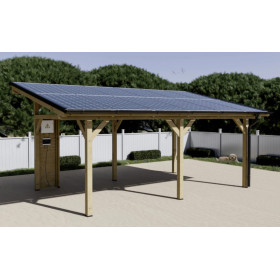 Auvent bois lamellé collé...