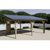 Auvent bois lamellé collé 12 panneaux solaires photovoltaïques 6 KWc WATTOIT