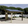 Auvent bois lamellé collé 8 panneaux solaires photovoltaïques 4 KWc WATTOIT