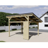 Auvent bois lamellé collé 8 panneaux solaires photovoltaïques 4 KWc WATTOIT