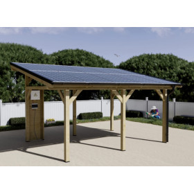 Auvent bois lamellé collé...