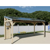 Auvent bois THT 4 panneaux solaires photovoltaïques 2 KWc WATTOIT