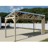 Auvent bois THT 4 panneaux solaires photovoltaïques 2 KWc WATTOIT