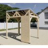 Auvent bois THT 2 panneaux solaires photovoltaïques 1KWc WATTOIT