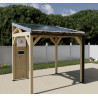 Auvent bois THT 2 panneaux solaires photovoltaïques 1KWc WATTOIT