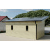 Garage auvent fermé bardage Bois naturel avec Panneaux photovoltaïques FORESTA