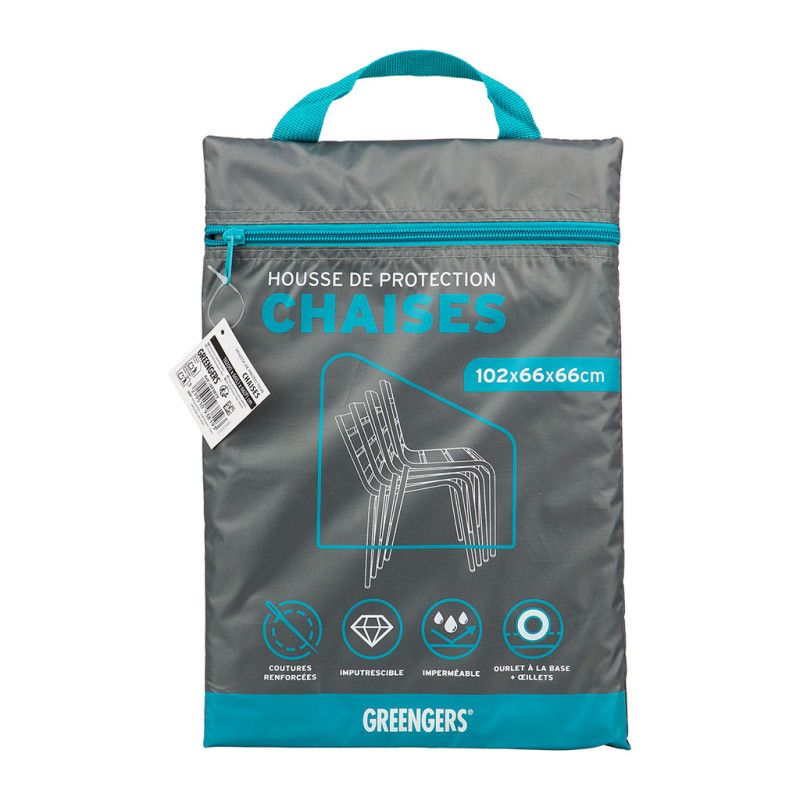 Housse protection 4 chaises - 102 x 66 x 66 cm - GREENGERS