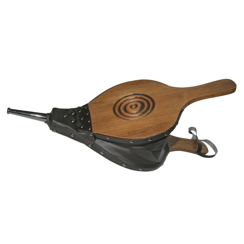 Soufflet de cheminée Rosace en simili cuir à manche court – ARDUFEU