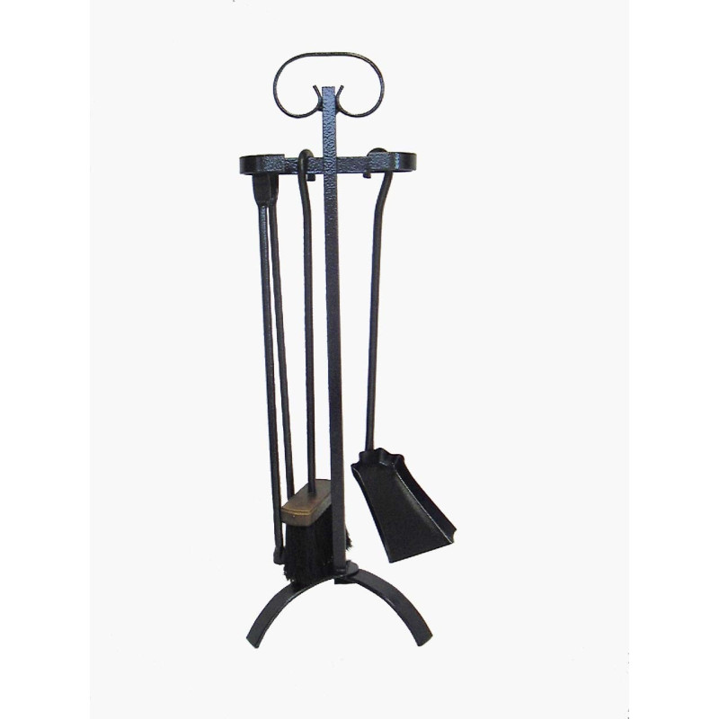 Serviteur de cheminée Fleur noir – 3 accessoires – ARDUFEU
