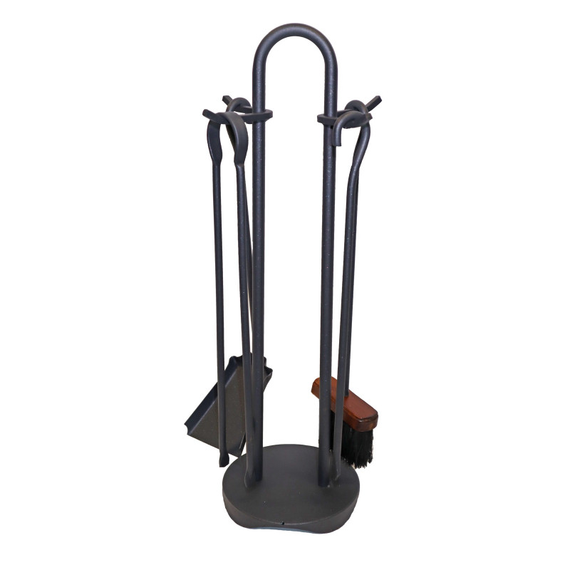 Serviteur de cheminée Ulysse gris – 4 accessoires – ARDUFEU